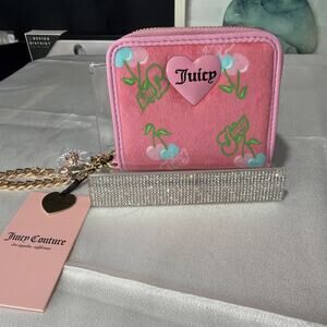 NWT Juicy Couture Exclusive Pink Lemonade Retro Cherry Gelato Zip Around Wallet